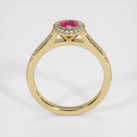0.55 Ct. Ruby Ring, 18K Yellow Gold 3