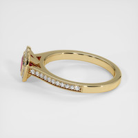 0.55 Ct. Ruby Ring, 18K Yellow Gold 4