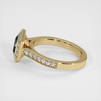 1.26 Ct. Greenish Blue Sapphire Ring, 18K Yellow Gold 4