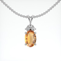 2.10 Ct. Gemstone Pendant, Platinum 950 1