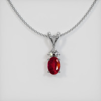 1.05 Ct. Ruby Pendant, Platinum 950 1