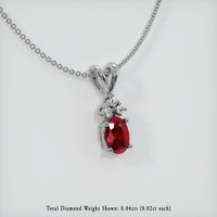 1.05 Ct. Ruby Pendant, Platinum 950 2