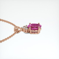 1.14 Ct. Purplish Pink Sapphire Pendant, 14K Rose Gold 3