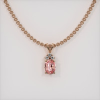 0.48 Ct. Sapphire Pendant, 14K Rose Gold 1