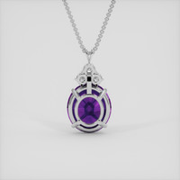 24.64 Ct. Purple Amethyst Pendant, 10K White Gold 4