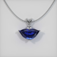 2.51 Ct. Sapphire Pendant, 14K White Gold 1