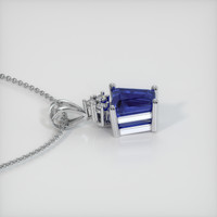 2.06 Ct. Blue Sapphire Pendant, 14K White Gold 3