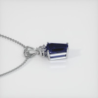 3.43 Ct. Blue Sapphire Pendant, 14K White Gold 3
