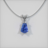2.54 Ct. Sapphire Pendant, 14K White Gold 1