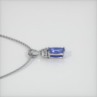 0.55 Ct. Blue Sapphire Pendant, 14K White Gold 3