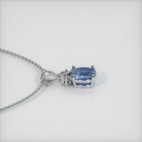 0.59 Ct. Sapphire Pendant, 14K White Gold 3