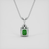 1.12 Ct. Green Tsavorite Garnet Pendant, 14K White Gold 4