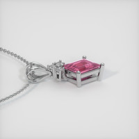 0.42 Ct. Pink Sapphire Pendant, 14K White Gold 3