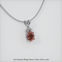 1.63 Ct. Sapphire Pendant, 14K White Gold 2