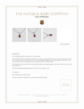Ruby Pendant 1.46 Ct., 14K White Gold Appraisal