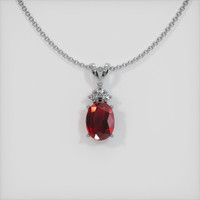 2.04 Ct. Ruby Pendant, 14K White Gold 1