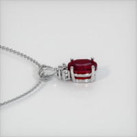 2.44 Ct. Ruby Pendant, 14K White Gold 3