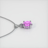 4.60 Ct. Pink Sapphire Pendant, 14K White Gold 3
