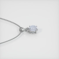 3.30 Ct. Sapphire Pendant, 14K White Gold 3