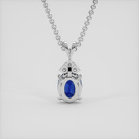 2.51 Ct. Blue Sapphire Pendant, 14K White Gold 4