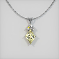 3.20 Ct. Sapphire Pendant, 14K White Gold 1