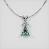 0.93 Ct. Sapphire Pendant, 14K White Gold 1