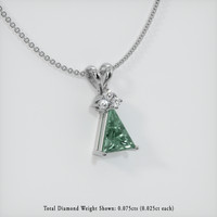 0.93 Ct. Sapphire Pendant, 14K White Gold 2