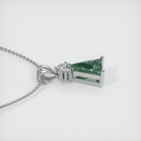 0.93 Ct. Bluish Green Sapphire Pendant, 14K White Gold 3