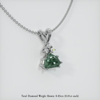1.20 Ct. Sapphire Pendant, 14K White Gold 2