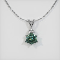 2.44 Ct. Sapphire Pendant, 14K White Gold 1