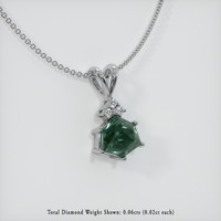 2.44 Ct. Sapphire Pendant, 14K White Gold 2