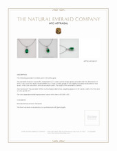 Emerald Pendant 2.71 Ct. 18K White Gold Appraisal
