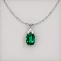 2.71 Ct. Emerald  Pendant - 18K White Gold