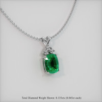 2.71 Ct. Emerald Pendant, 18K White Gold 2