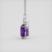 24.64 Ct. Purple Amethyst Pendant, 18K White Gold 3