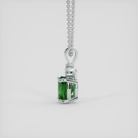 1.12 Ct. Green Tsavorite Garnet Pendant, 18K White Gold 3