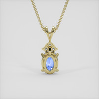1.57 Ct. Blue Sapphire Pendant, 10K Yellow Gold 4