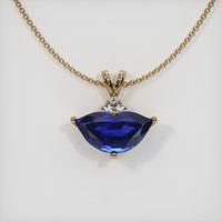 2.51 Ct. Sapphire Pendant, 14K Yellow Gold 1