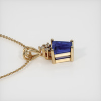 2.06 Ct. Blue Sapphire Pendant, 14K Yellow Gold 3