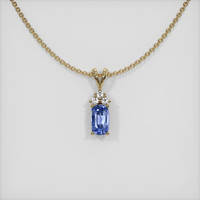 0.55 Ct. Sapphire Pendant, 14K Yellow Gold 1
