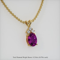 3.83 Ct. Gemstone Pendant, 14K Yellow Gold 2