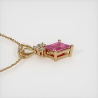 0.42 Ct. Pink Sapphire Pendant, 14K Yellow Gold 3