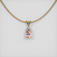 0.31 Ct. Padparadscha Sapphire Pendant, 14K Yellow Gold 1