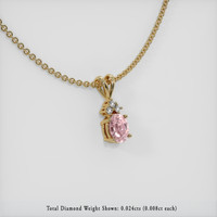 0.31 Ct. Padparadscha Sapphire Pendant, 14K Yellow Gold 2