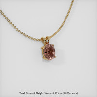 1.18 Ct. Sapphire Pendant, 14K Yellow Gold 2