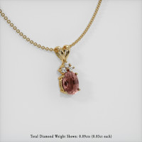 1.63 Ct. Sapphire Pendant, 14K Yellow Gold 2