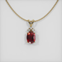 2.04 Ct. Ruby Pendant, 14K Yellow Gold 1