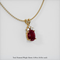 2.44 Ct. Ruby Pendant, 14K Yellow Gold 2