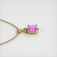 4.60 Ct. Pink Sapphire Pendant, 14K Yellow Gold 3