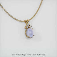 36.03 Ct. Greyish Blue Sapphire Pendant, 14K Yellow Gold 2